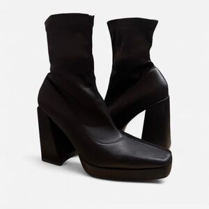 Princess Polly Black Heeled Boots